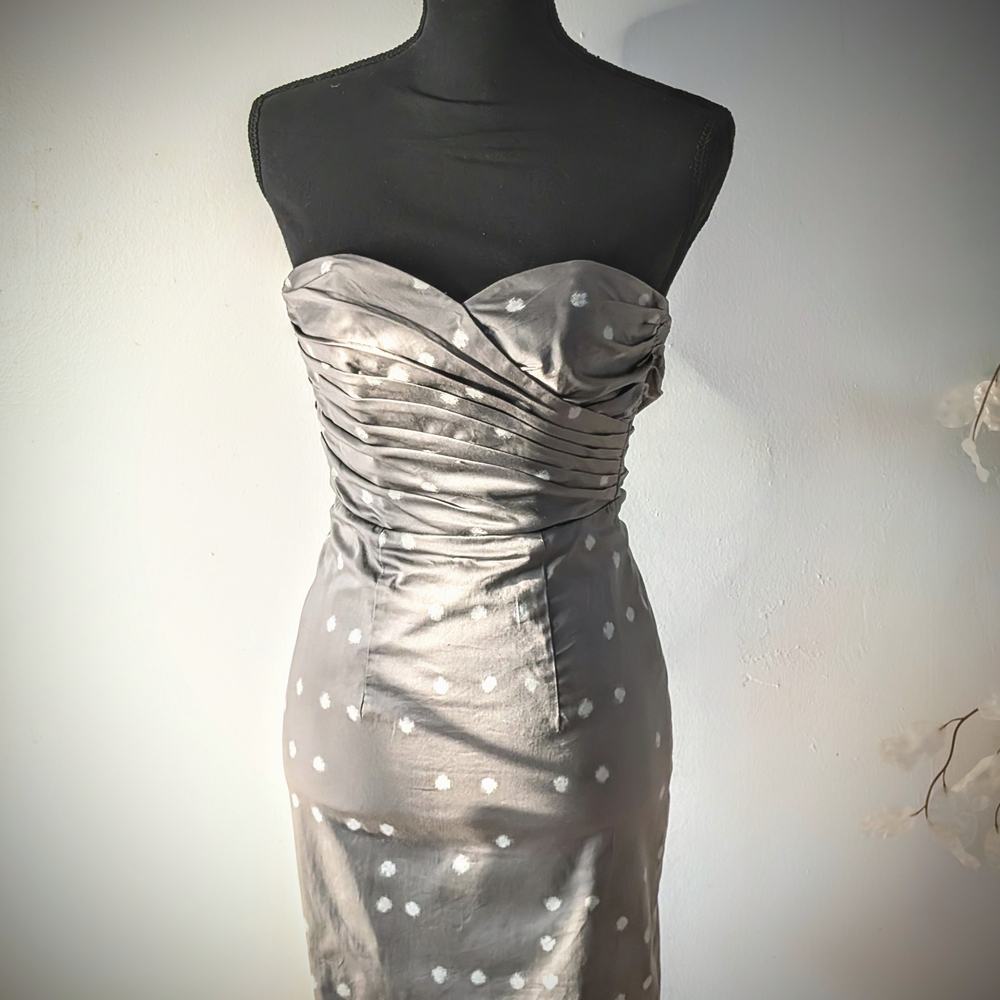 H&M Elegant Gray Strapless Dress